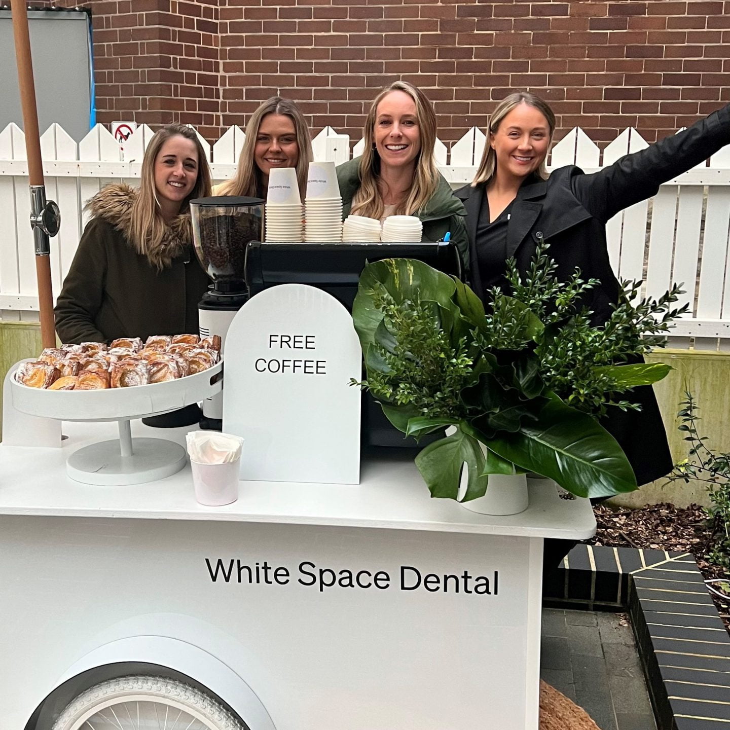 White Space Dental coffee cart and team