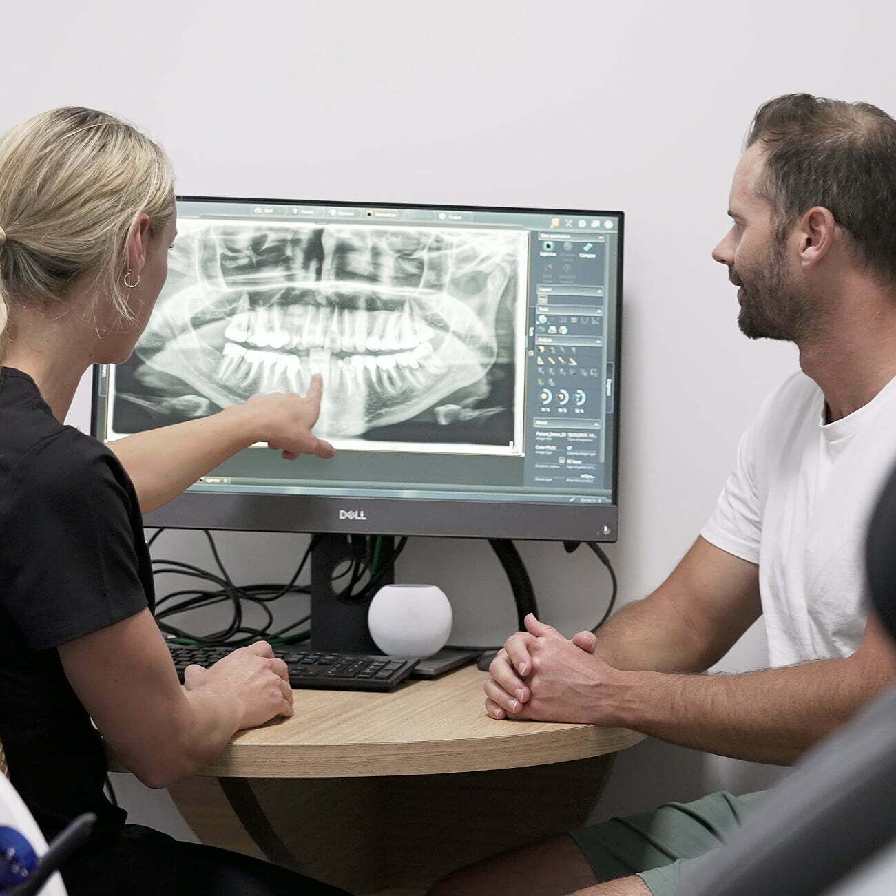 Dr Laura and patient at White Space Dental Manly